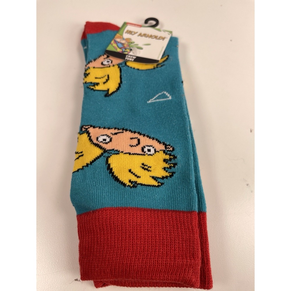 NEW Hey Arnold Casual Crew Socks Size 10-13 Fits Size 8-12 LootCrate Unisex